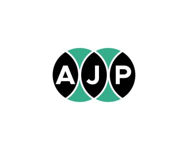 AJP logo tasarım vektör şablonu. AJP