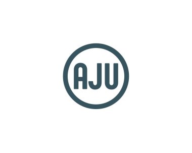 AJU logo tasarım vektör şablonu. AJU