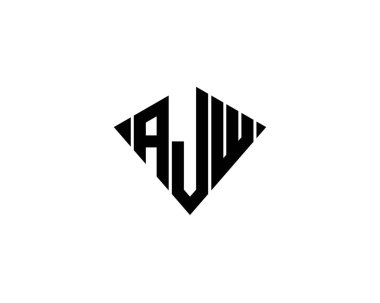 AJW Logo tasarım vektör şablonu. AJW