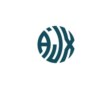 AJX logo tasarım vektör şablonu. AJX