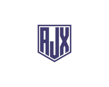 AJX logo tasarım vektör şablonu. AJX