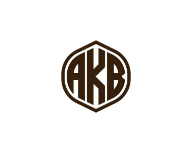 AKB Logo tasarım vektör şablonu. AKB