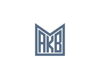 AKB Logo tasarım vektör şablonu. AKB