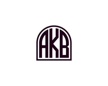 AKB Logo tasarım vektör şablonu. AKB