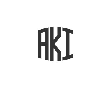 AKI logo tasarım vektör şablonu. AKI