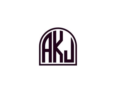 AKJ logo tasarım vektör şablonu. AKJ