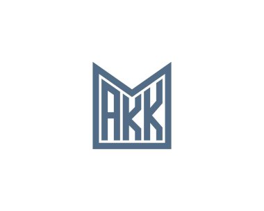 AKK Logo tasarım vektör şablonu. AKK