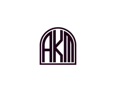 AKM logo tasarım vektör şablonu. AKM