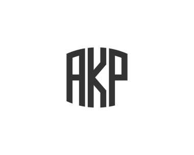 AKP logo tasarım vektör şablonu. AKP