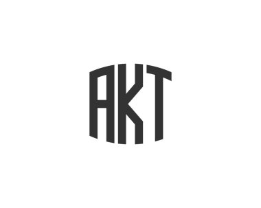 AKT logo tasarım vektör şablonu. AKT