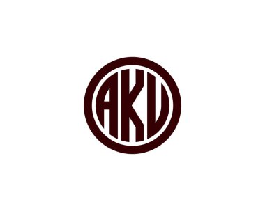 AKU Logo tasarım vektör şablonu. AKU
