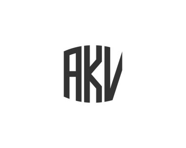 AKV Logo tasarım vektör şablonu. AKV
