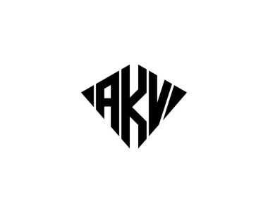 AKV Logo tasarım vektör şablonu. AKV