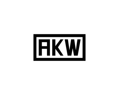 AKW logo tasarım vektör şablonu. AKW