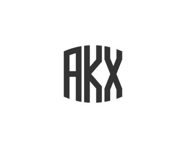 AKX logo tasarım vektör şablonu. AKX