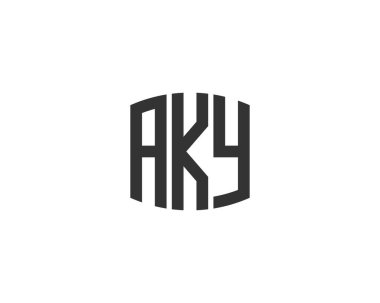 AKY logo tasarım vektör şablonu. AKY