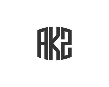 AKZ logo tasarım vektör şablonu. AKZ