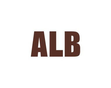 ALB Logo tasarım vektör şablonu. ALB