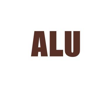 ALU logo tasarım vektör şablonu. ALU