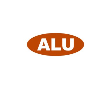 ALU logo tasarım vektör şablonu. ALU