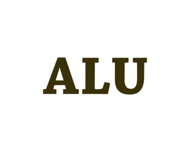 ALU logo tasarım vektör şablonu. ALU