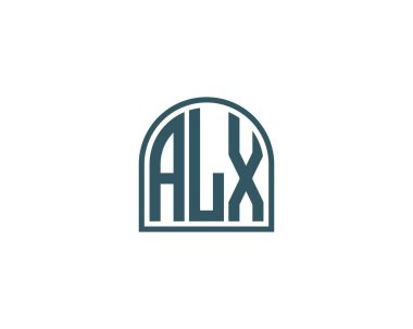 ALX logo tasarım vektör şablonu. ALX