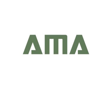 AMA logo tasarım vektör şablonu. AMA