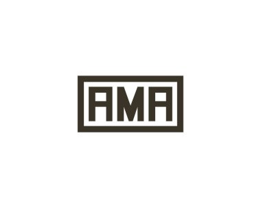 AMA logo tasarım vektör şablonu. AMA