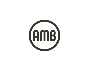 AMB Logo tasarım vektör şablonu. AMB