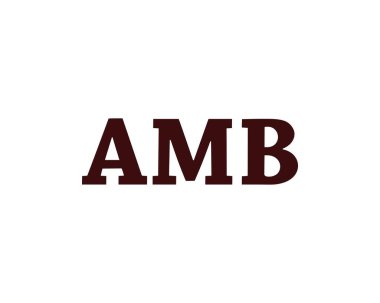 AMB Logo tasarım vektör şablonu. AMB