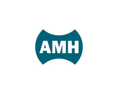 AMH logo tasarım vektör şablonu. AMH