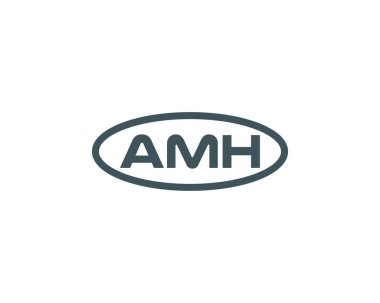 AMH logo tasarım vektör şablonu. AMH