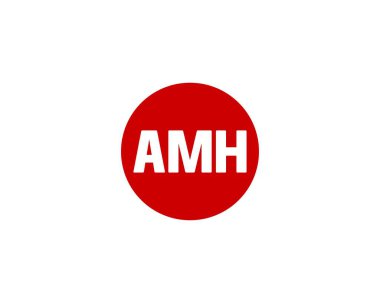 AMH logo tasarım vektör şablonu. AMH