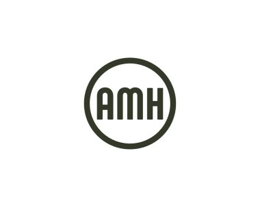 AMH logo tasarım vektör şablonu. AMH