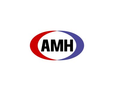 AMH logo tasarım vektör şablonu. AMH