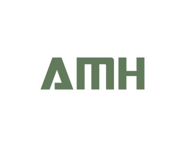 AMH logo tasarım vektör şablonu. AMH