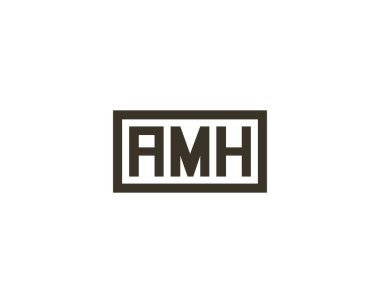 AMH logo tasarım vektör şablonu. AMH