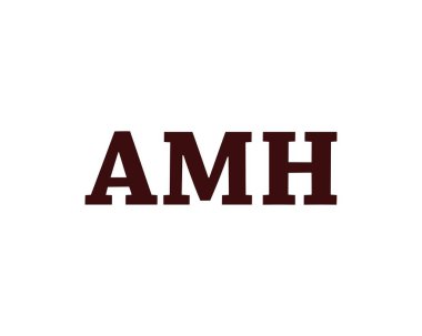 AMH logo tasarım vektör şablonu. AMH