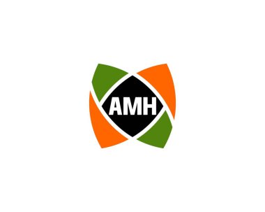 AMH logo tasarım vektör şablonu. AMH