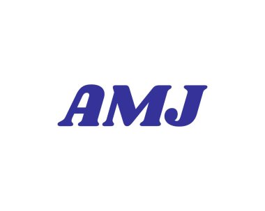 AMJ logo tasarım vektör şablonu. AMJ