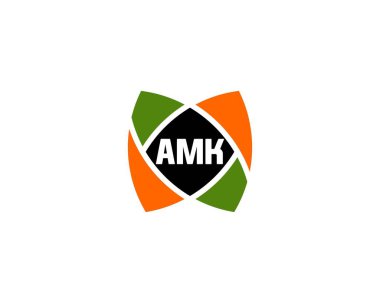 AMK logo tasarım vektör şablonu. AMK