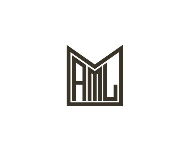 AML logo tasarım vektör şablonu. AML