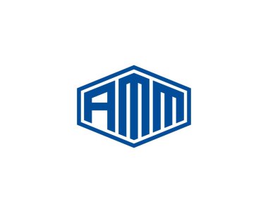 AMM Logo tasarım vektör şablonu. AMM