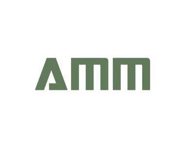 AMM Logo tasarım vektör şablonu. AMM