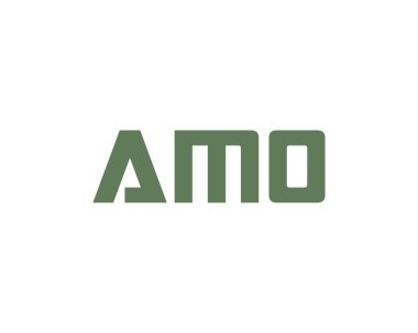 AMO logo tasarım vektör şablonu. AMO