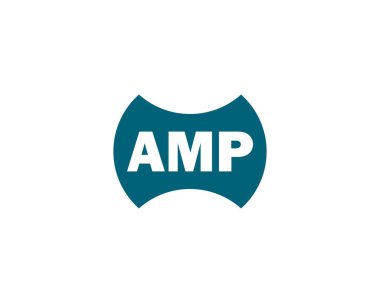 AMP logo tasarım vektör şablonu. AMP