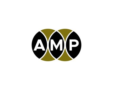 AMP logo tasarım vektör şablonu. AMP