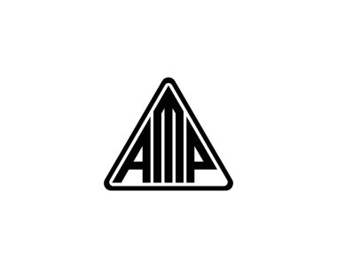 AMP logo tasarım vektör şablonu. AMP