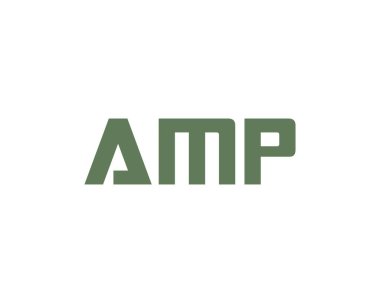 AMP logo tasarım vektör şablonu. AMP