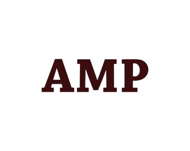 AMP logo tasarım vektör şablonu. AMP